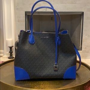 Black,grey and electric blue Michael kors bag